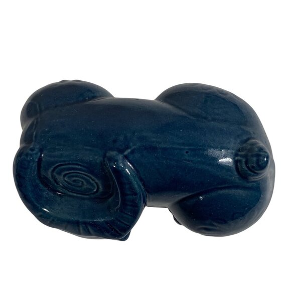 Boho Decor Ceramic Rimini Blue Bull Figurine Ox Buffalo Taurus 6” x 3.5” x 4" - Picture 6 of 7